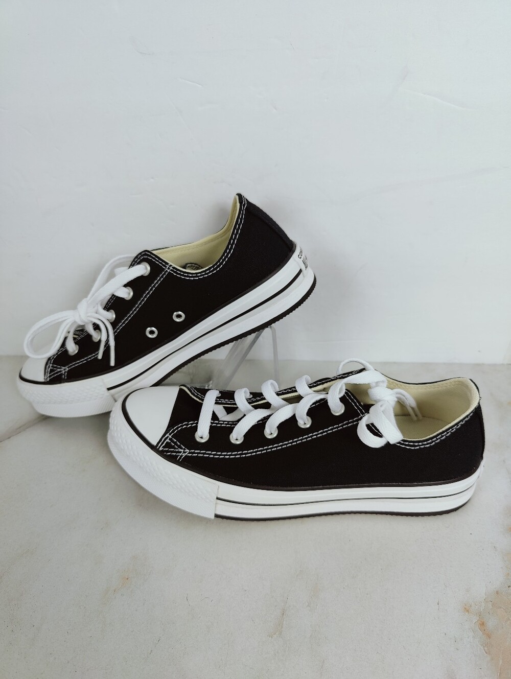 NIB Converse CT All Star Lift Kids' Black Canvas Platform Sneakers, Sz 6